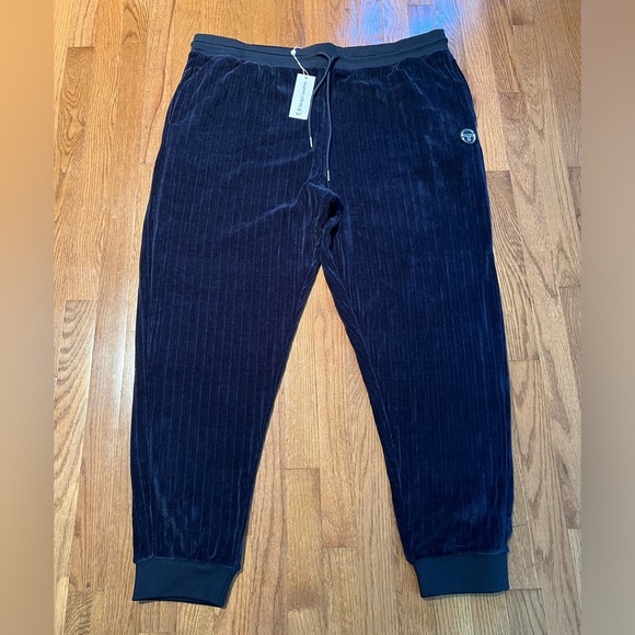 Sergio Tacchini navy blue sweatpants 4X NEW - Picture 1 of 3